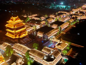 山東莒國古城文旅夜游燈光，百萬余人共賞千年雅韻